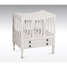 Georgian Canterbury with 2 Drawers - French White